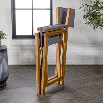 Cukor Classic Vintage Outdoor Acacia Wood Folding Director Chair with Canvas Seat - JONATHAN Y